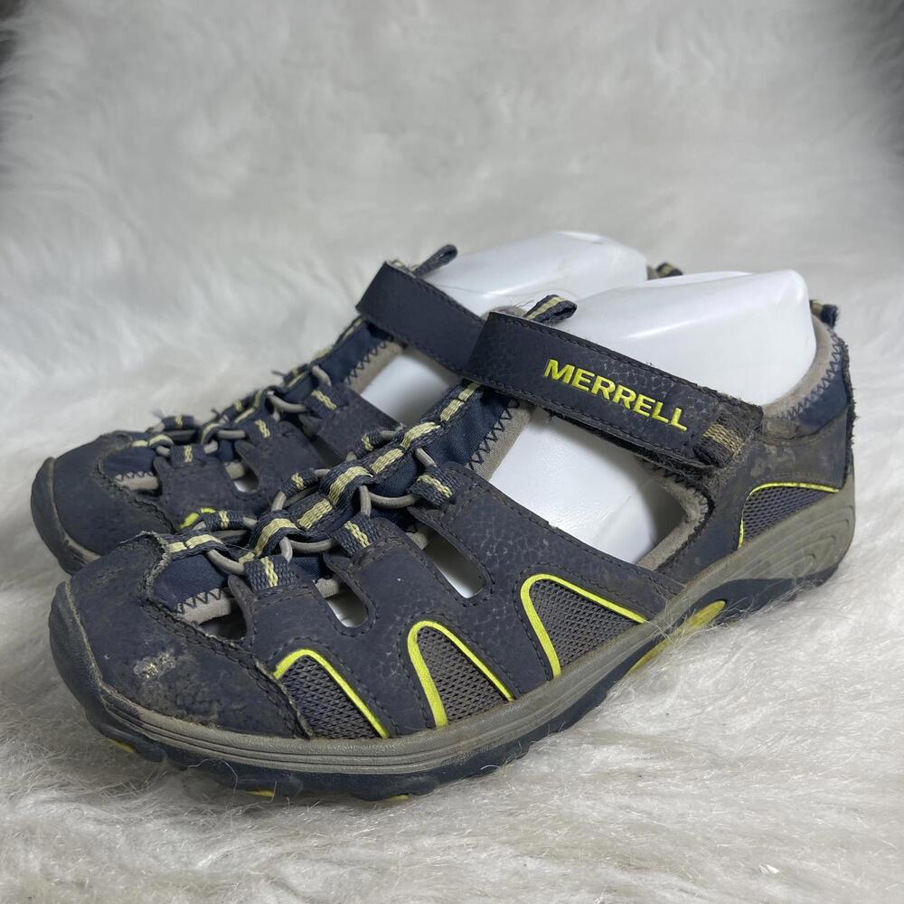 MERRELL HYDRO H2O HIKER BOY SIZE 1 GRAY/GREEN SELECT DRIP WATER sandal size 6M